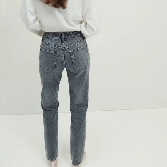 H&M Slim Regular Waist Gray Women's Jeans Ankle Length - Picture 2 of 6